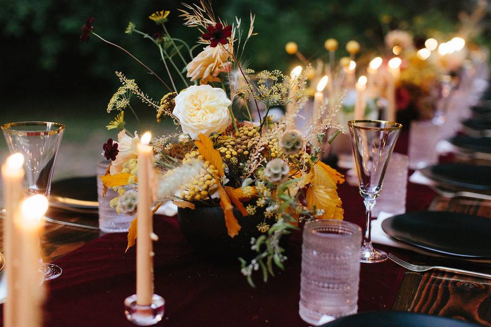 Fall mountain tablescape