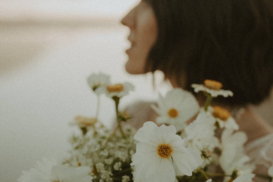 Late summer coastal bridal