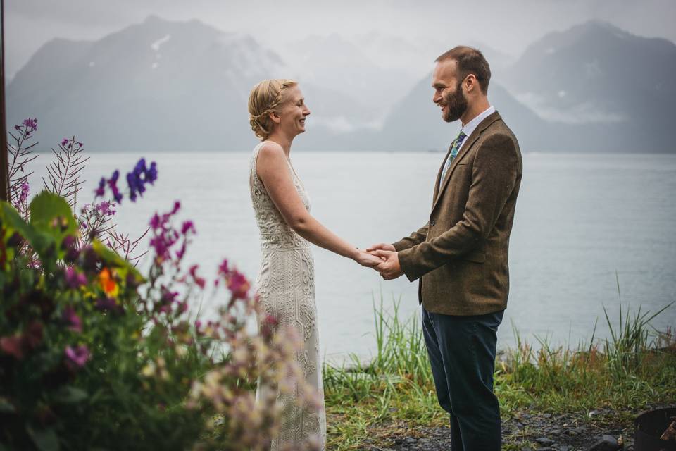Vows on the Seward oceanfront