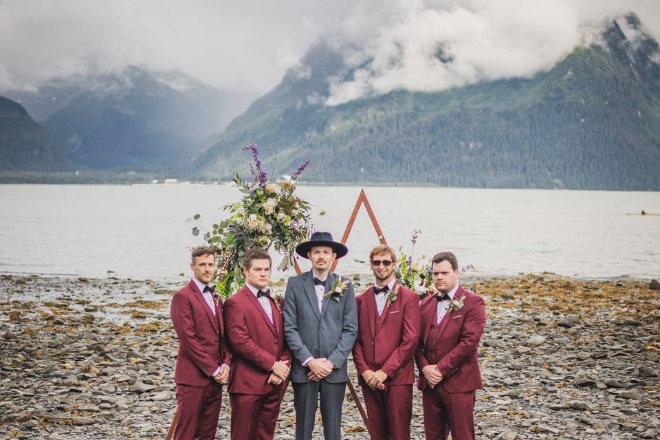 Seward Alaska Beach Wedding