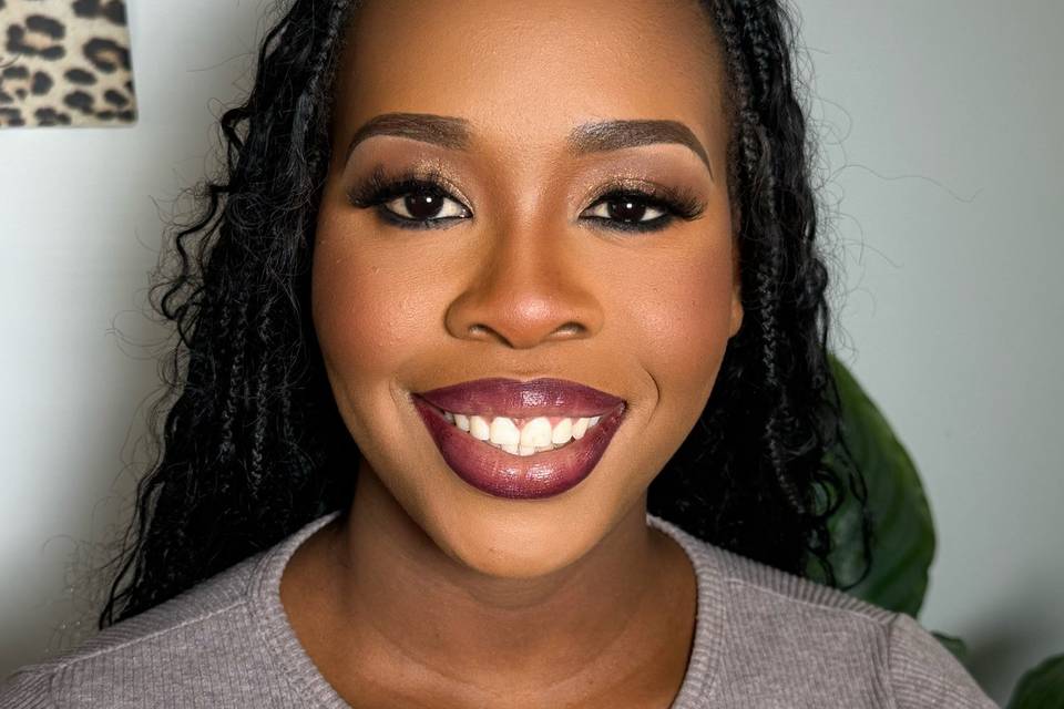 Glam makeup
