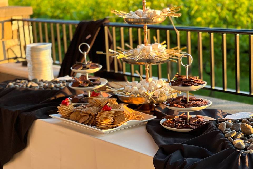 Assorted dessert display