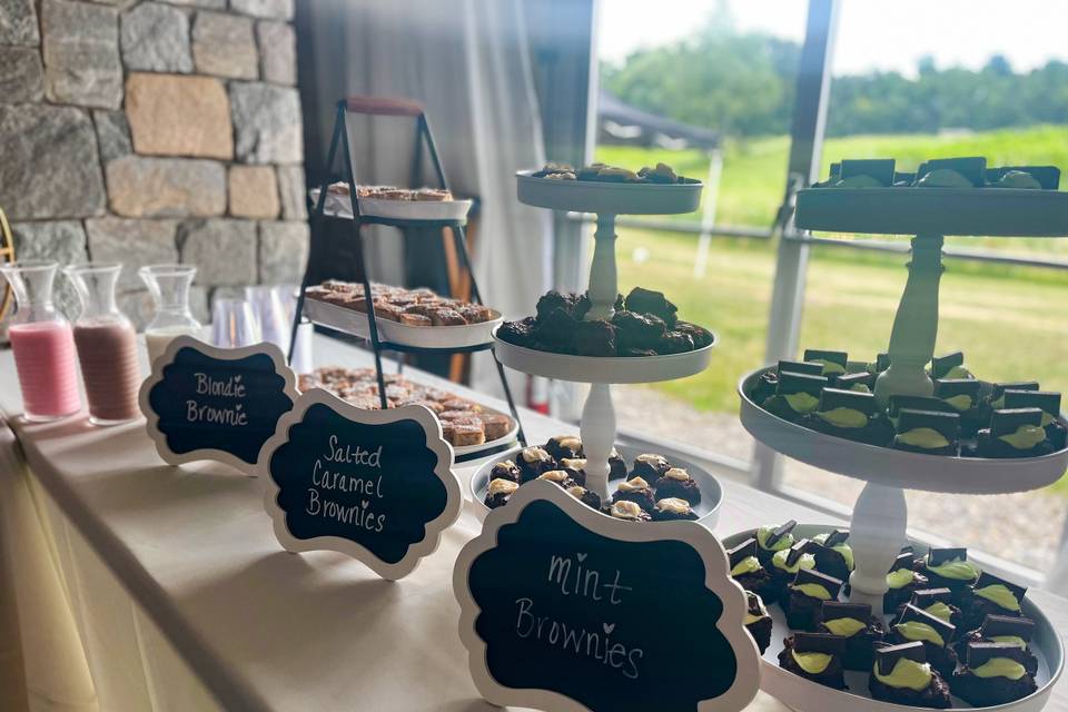 Assorted dessert display