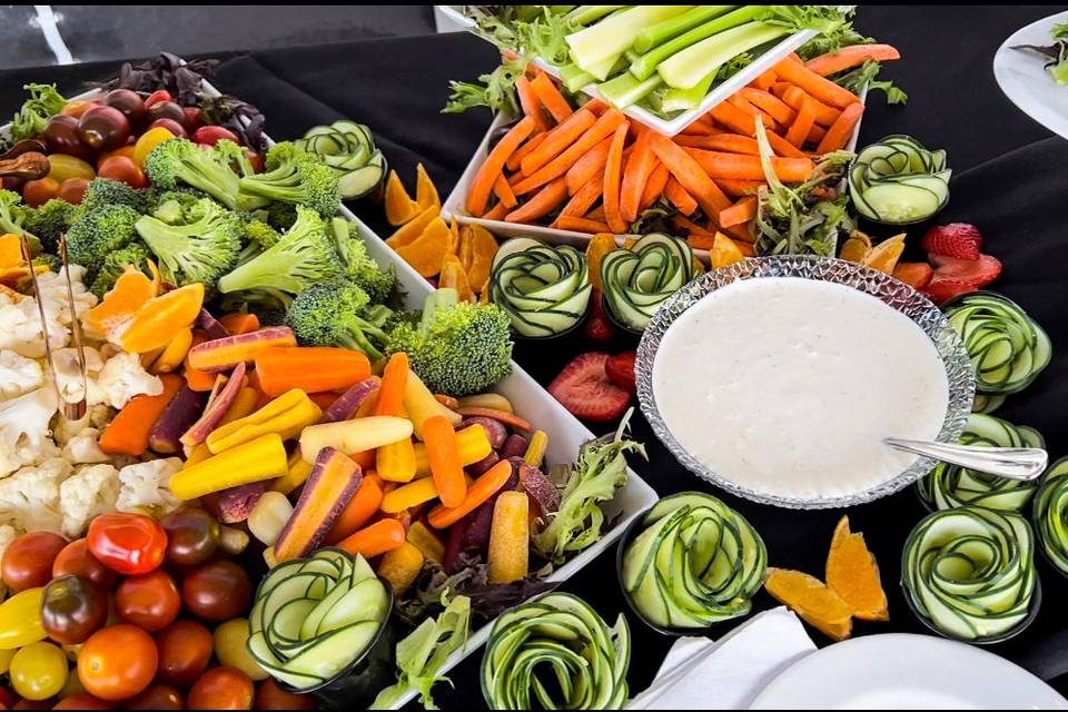 Vegetable appetizer display