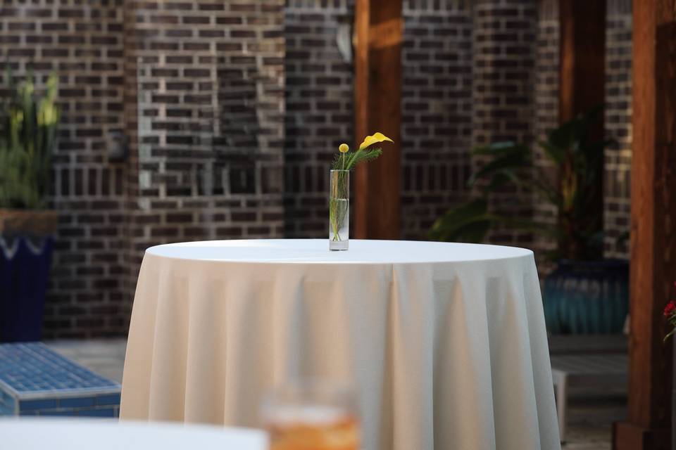 Poolside reception elegance