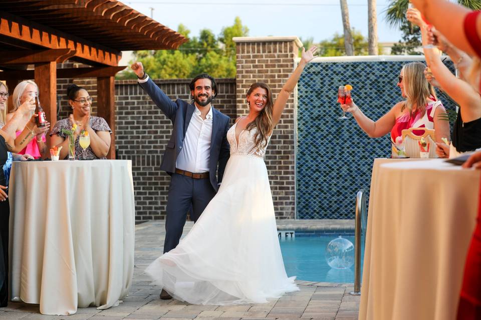 Poolside reception