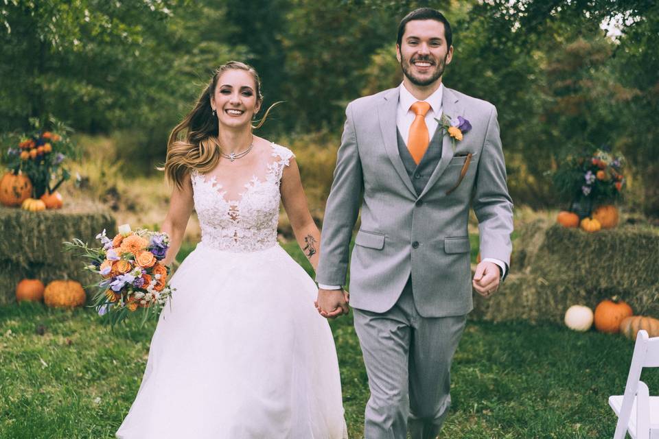 Fall ceremony with pumpkins