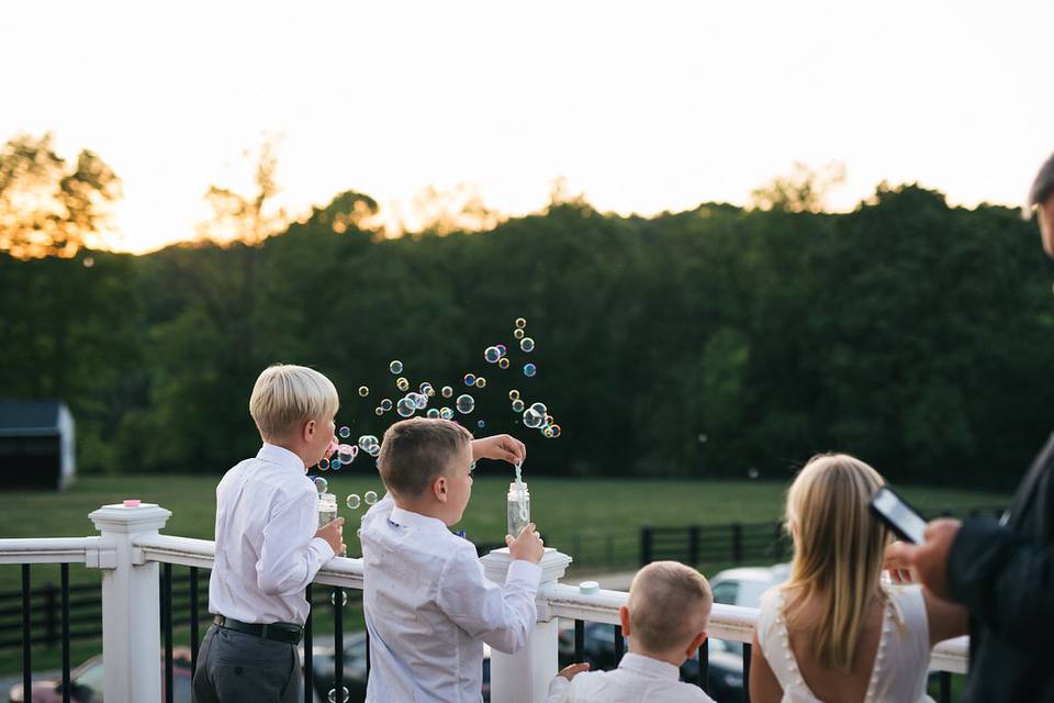 Bubbles at sunset!