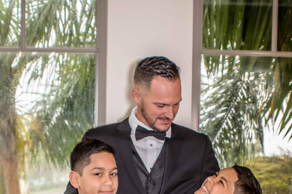 Groom with his sons