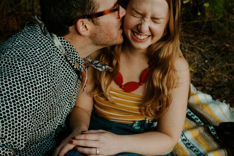 Wes Anderson themed engagement