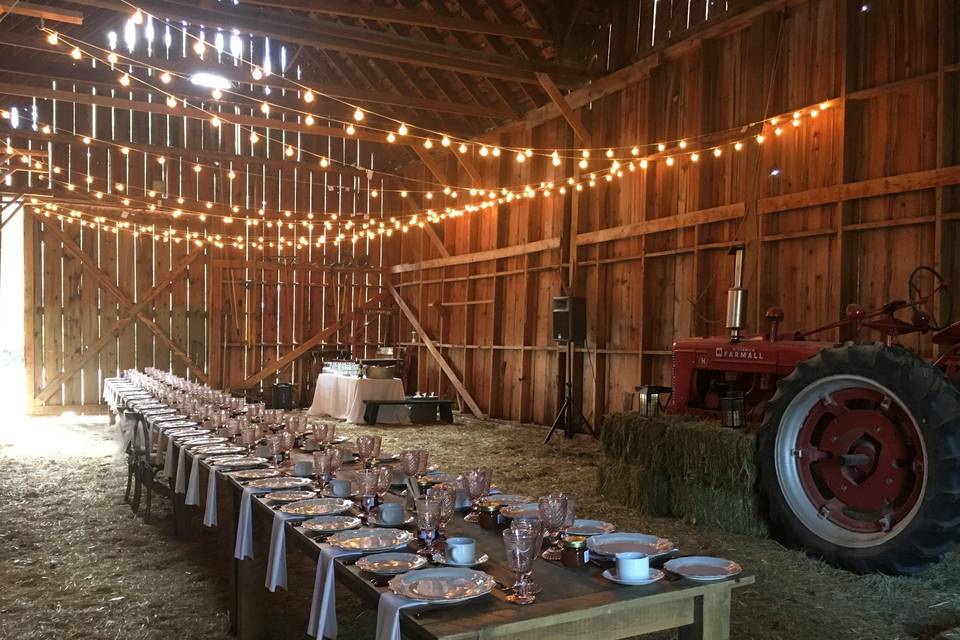 Dinner in Barn