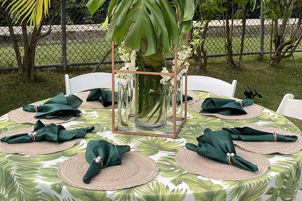 Tropical outdoor wedding