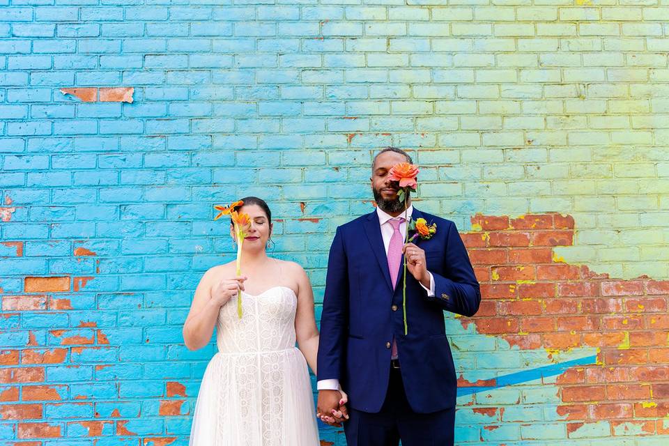 Wedding couple in brooklyn