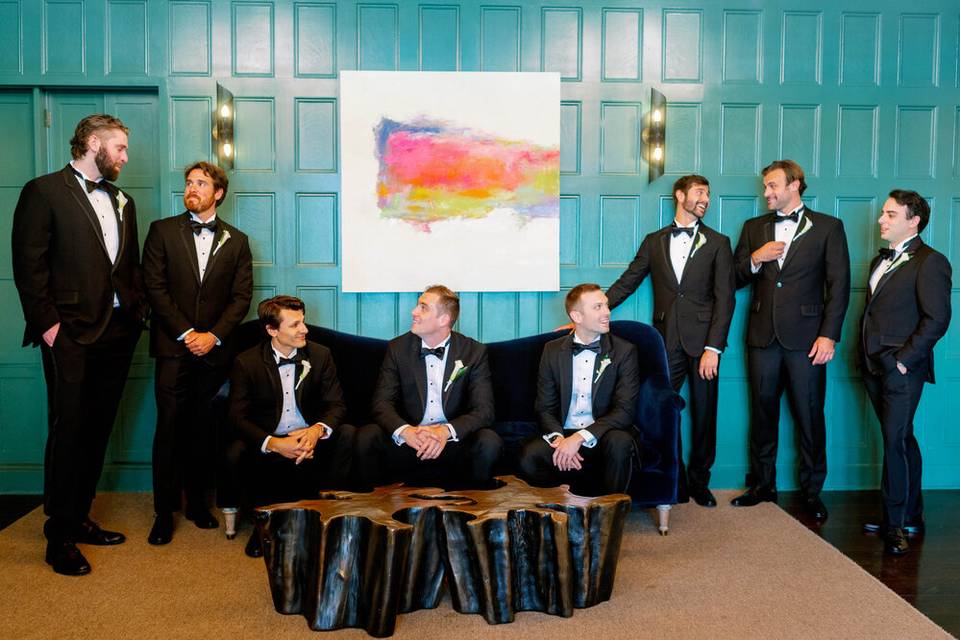 Groom + groomsmen