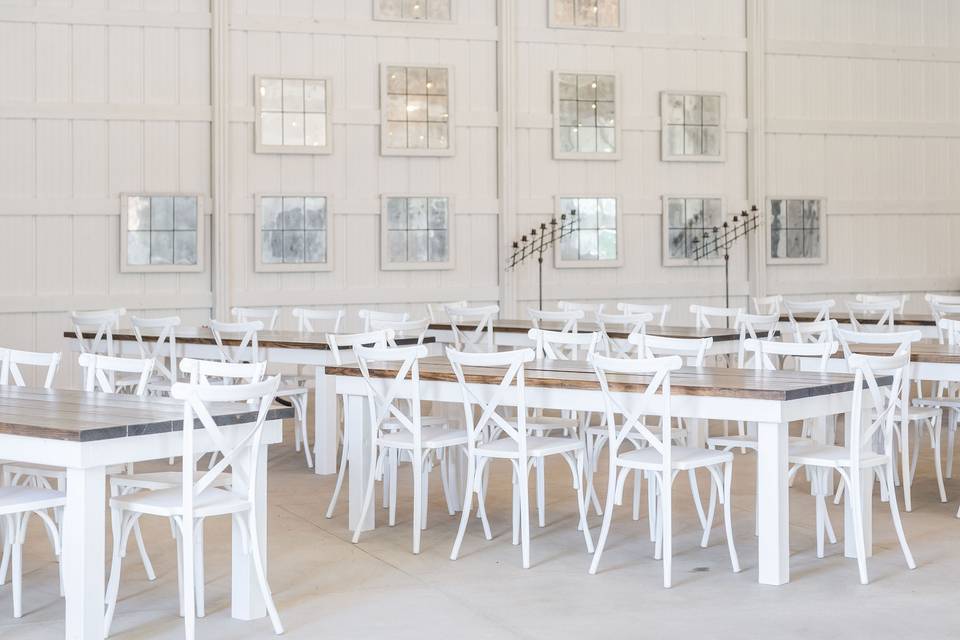 The All White reception Space