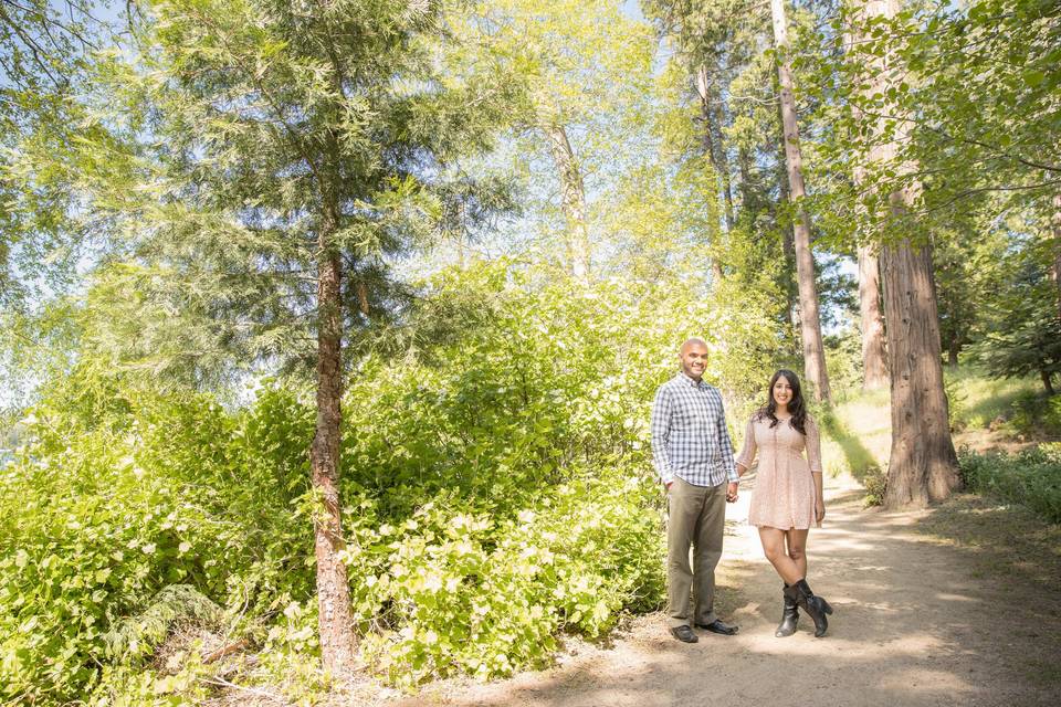 The gorgeous Lake Arrowhead offers trails and scenic views for the perfect photoshoot