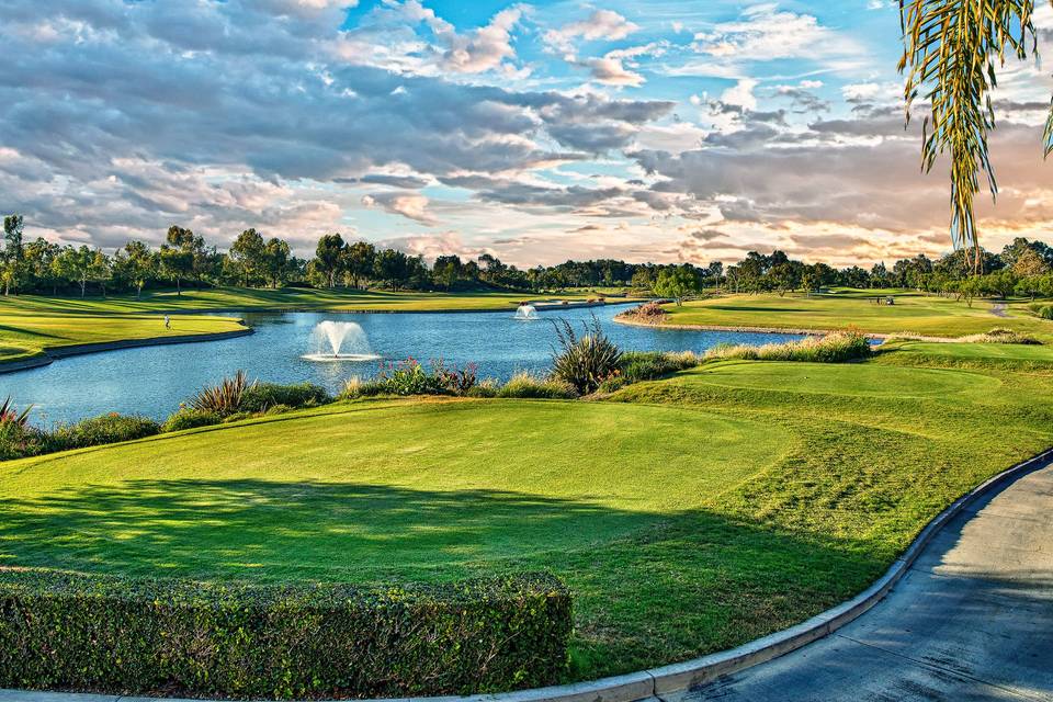 Beautiful scenery at the Old Ranch Country Club in Seal Beach, Los Angeles