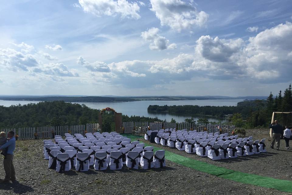 Outdoor wedding ceremony