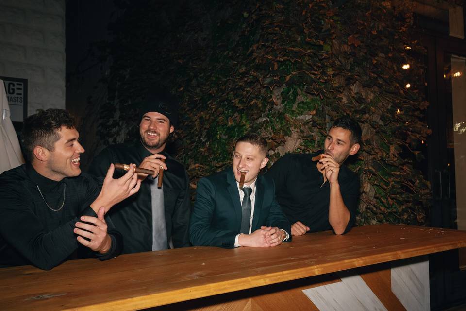Post wedding with the guys