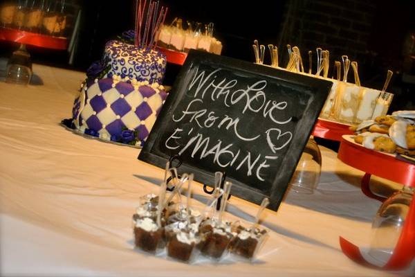 Wedding cake and cupcake