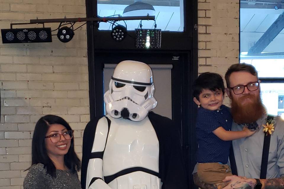 Dad look! It's a Storm Trooper