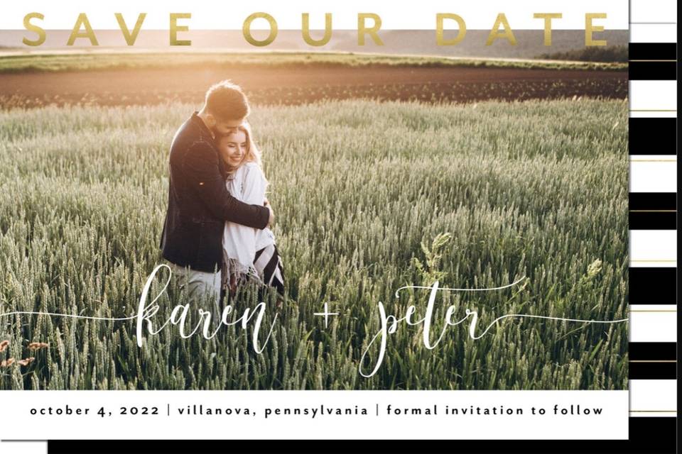 Photo save-the-date card