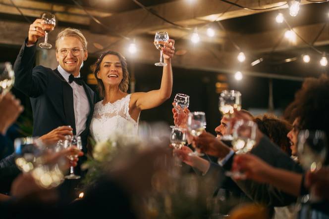 Toasting happiness