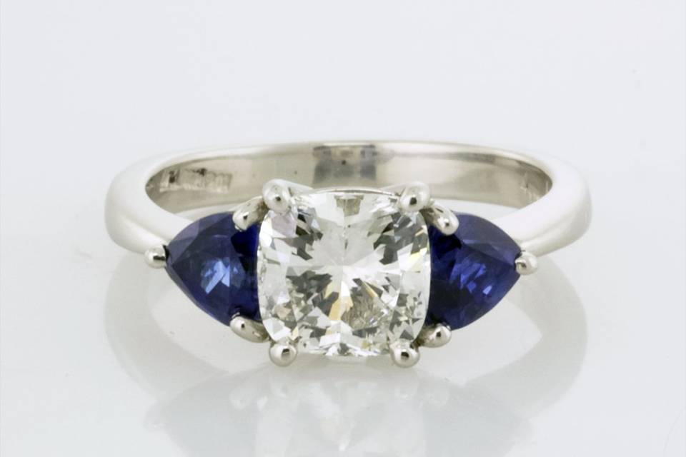 Diamond & Sapphire Three Stone