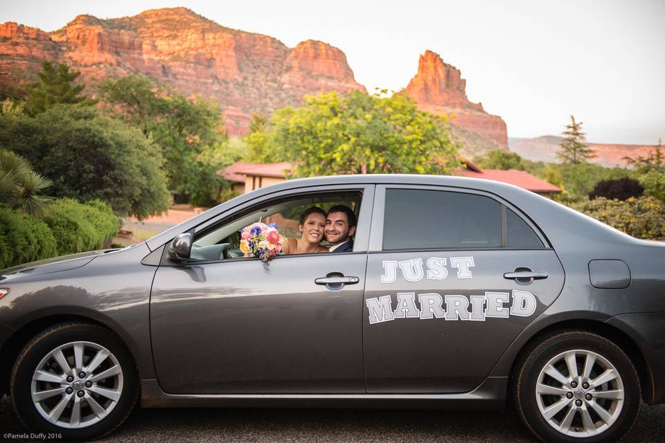 Just Married in Sedona