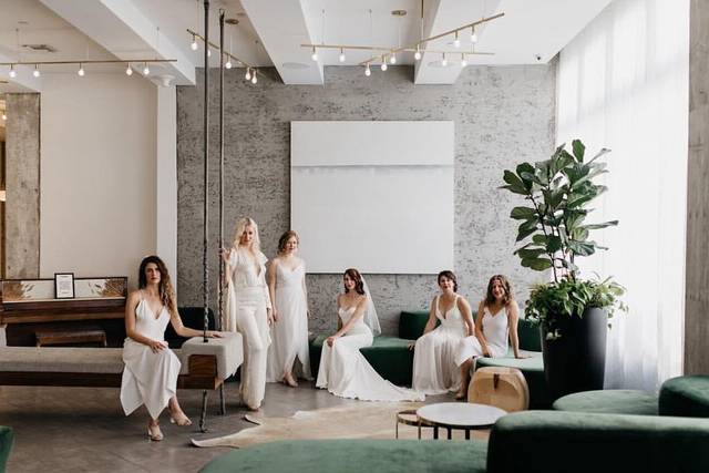 Bridal party in the lobby