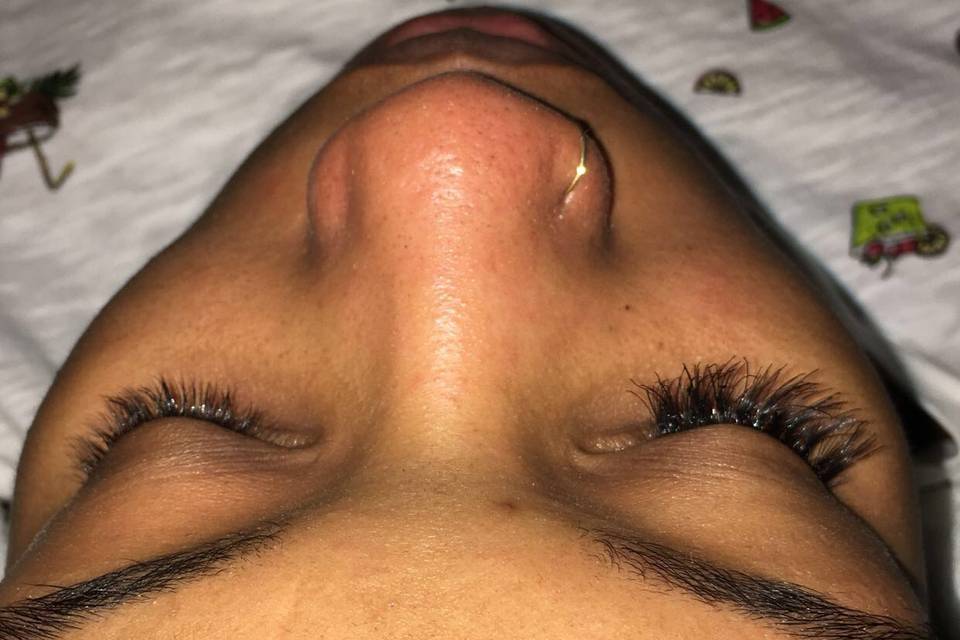 Lash extensions (Before & Afte
