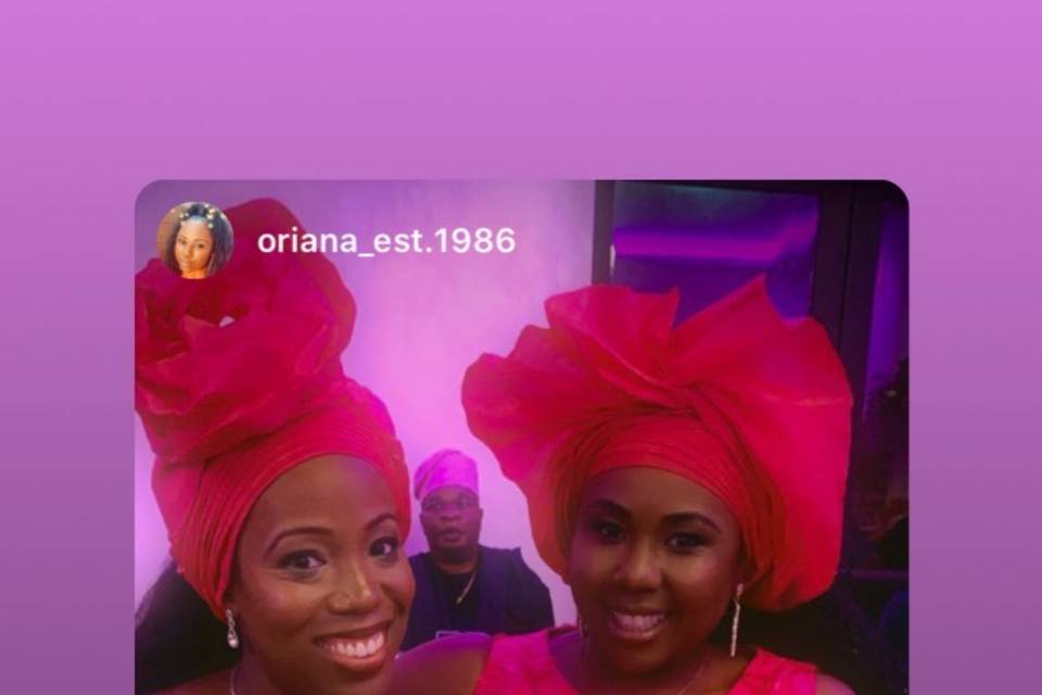 Happy client selfie