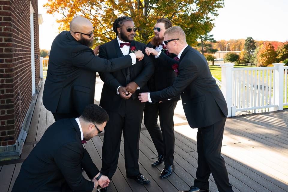 Groom and groomsmen