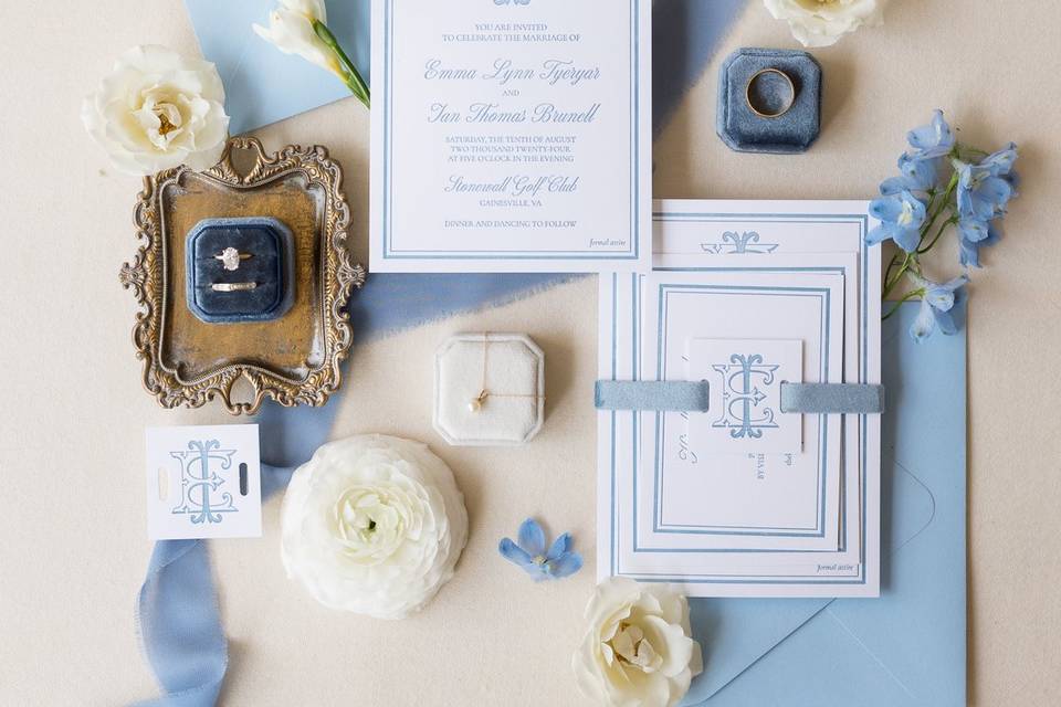 Blue and White Details