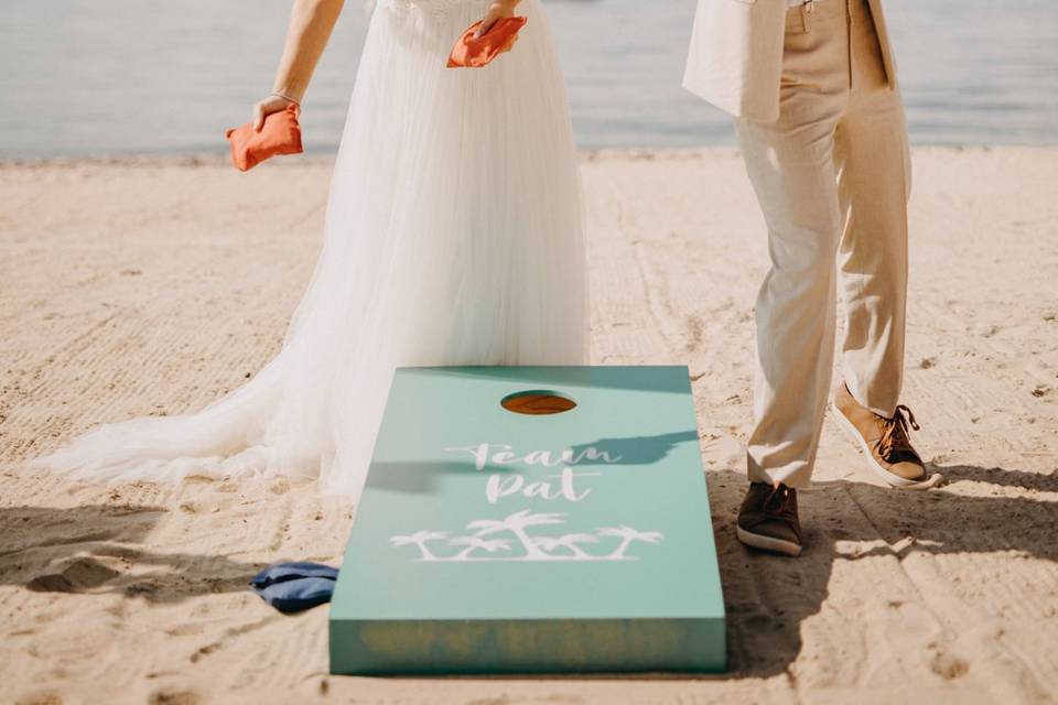 Cornhole on the beach