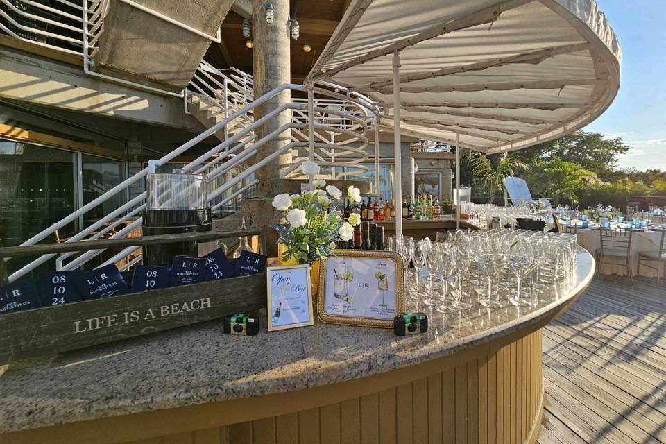 Beach patio bar