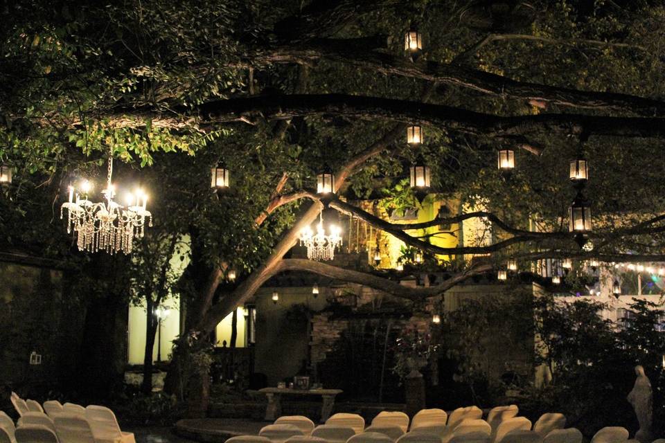 Chairs and light