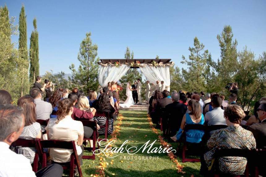 Outdoor wedding ceremony