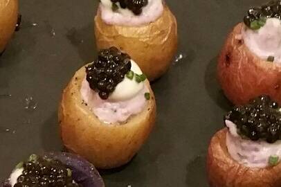 Purple Potato Puree/caviar