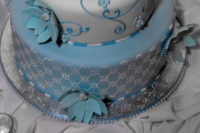 Blue themed cake