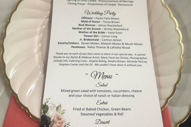 Menu Card