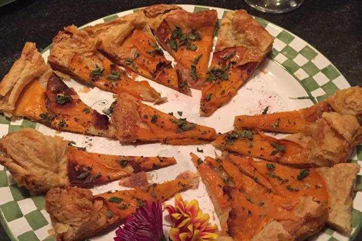 Butternut squash tart with fried sage