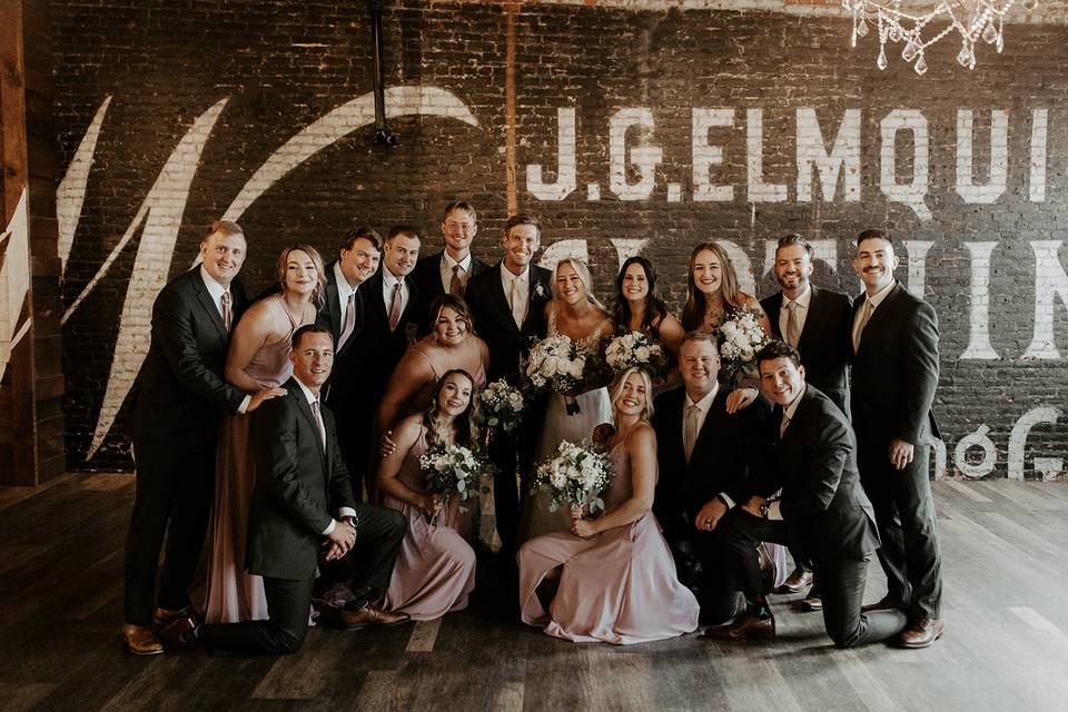 Bridal Party in 1900s room