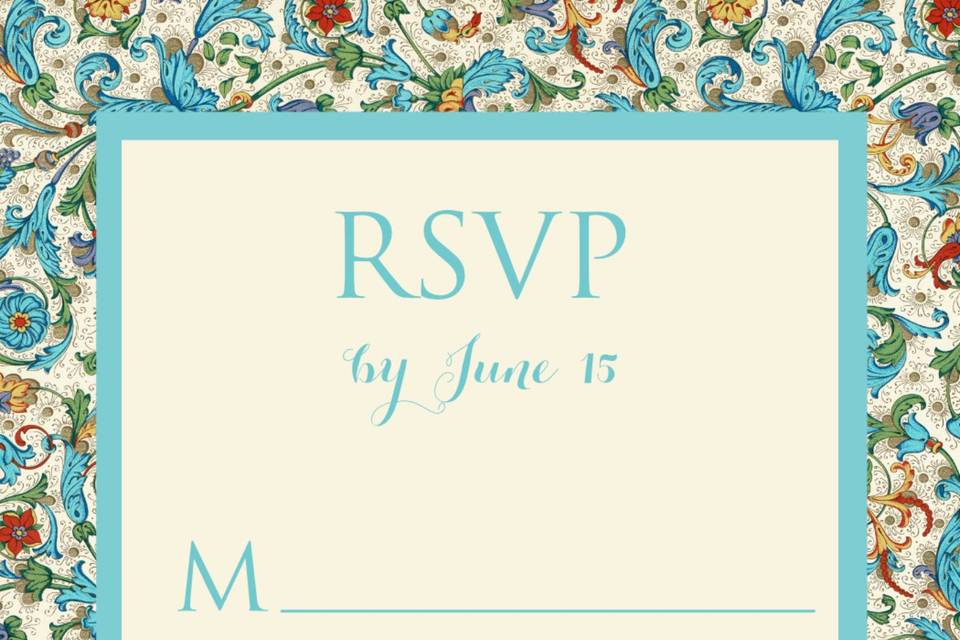 Blue Florentine RSVP