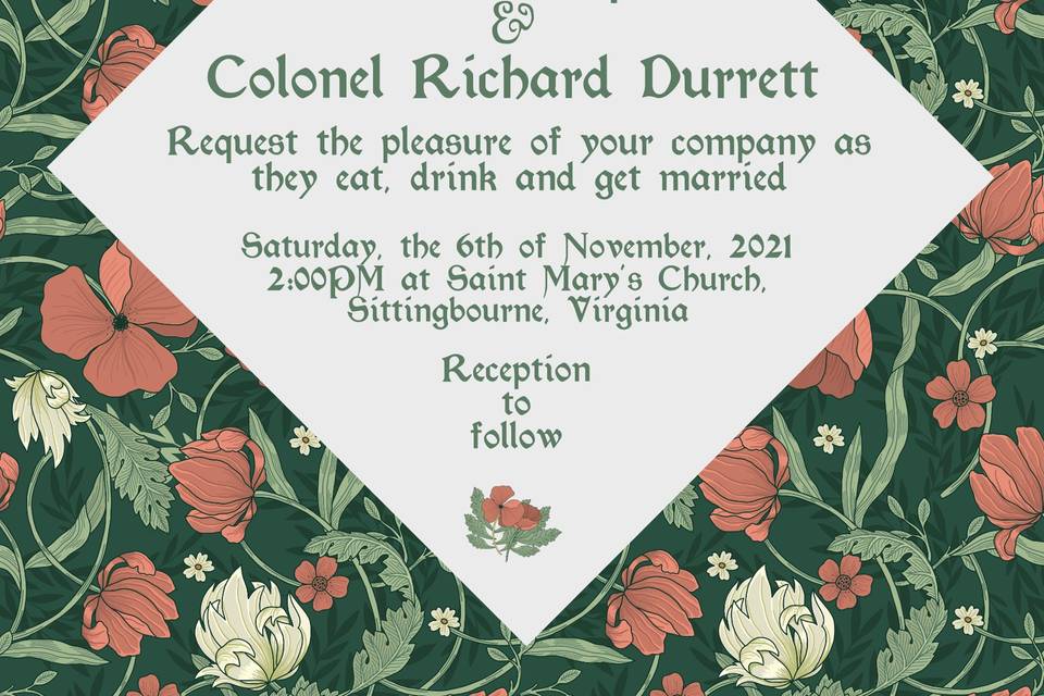 William Morris Invitation