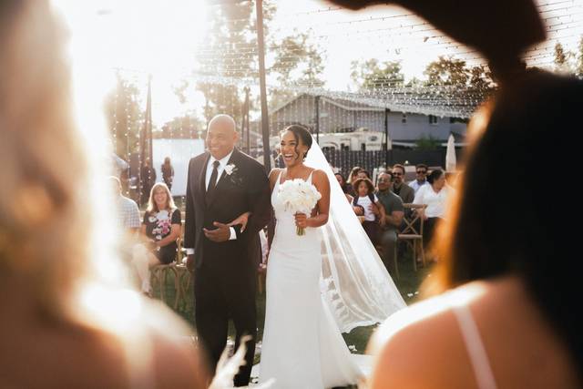 Outdoor wedding processional