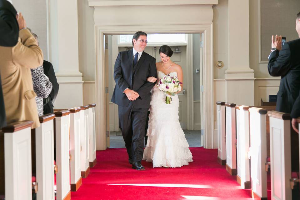 Walking down the aisle Sadowski Photography