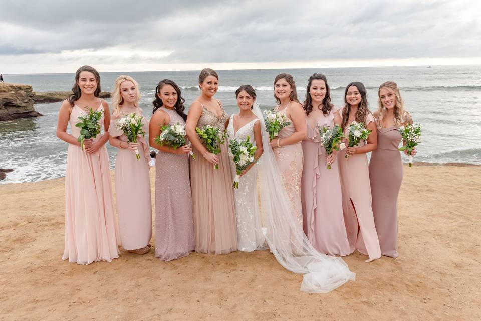 Bridal party hair and makeup