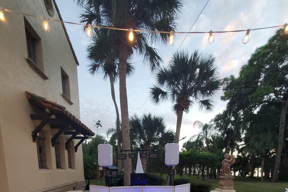 Semi-outdoor DJ booth