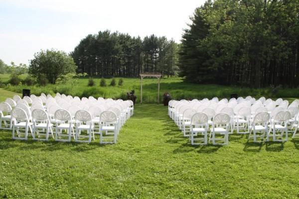 Outdoor ceremony area